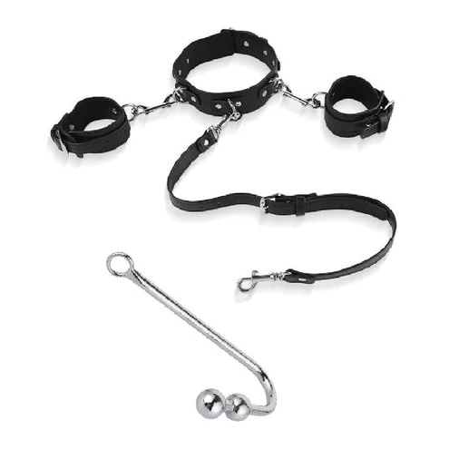 and Hook Elegant Collar Anal Beaded Cuffs with 5334 0630